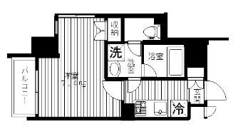 門前仲町駅 徒歩4分 8階の物件間取画像