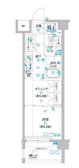 とうきょうスカイツリー駅 徒歩4分 7階の物件間取画像