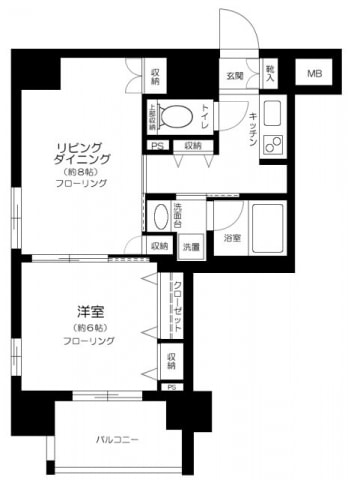 浅草駅 徒歩5分 5階の物件間取画像