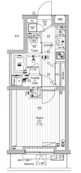 PREMIUM CUBE 西大島の物件間取画像