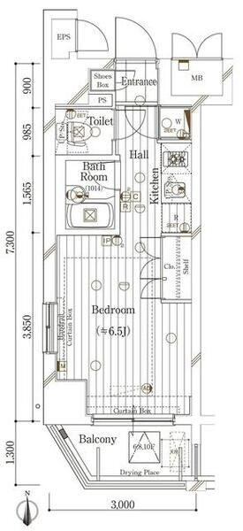 六本木駅 徒歩12分 4階の物件間取画像