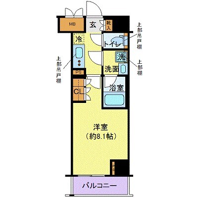 ディアレイシャス港区海岸の物件間取画像