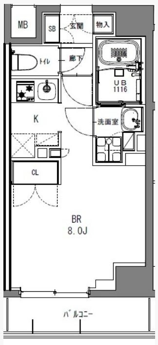 S-RESIDENCE日本橋馬喰町の物件間取画像