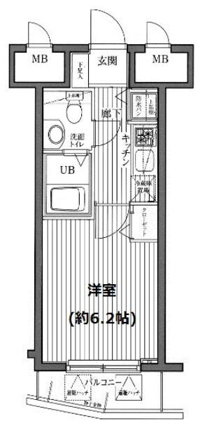 ガラ・ステージ芝公園駅前の物件間取画像