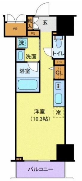 ロイジェントパークス千葉中央の物件間取画像