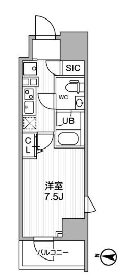 亀戸駅 徒歩5分 12階の物件間取画像