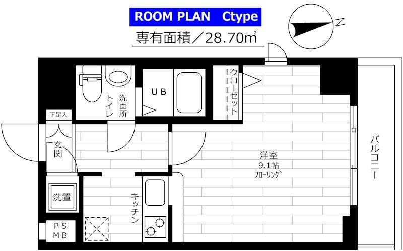 泉岳寺駅 徒歩2分 6階の物件間取画像