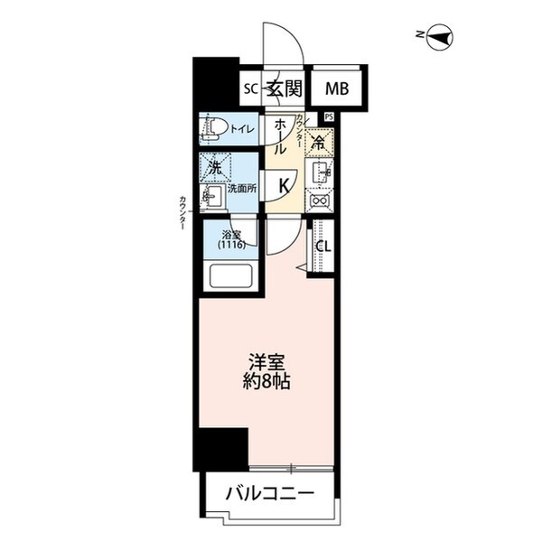 豊洲駅 徒歩13分 8階の物件間取画像