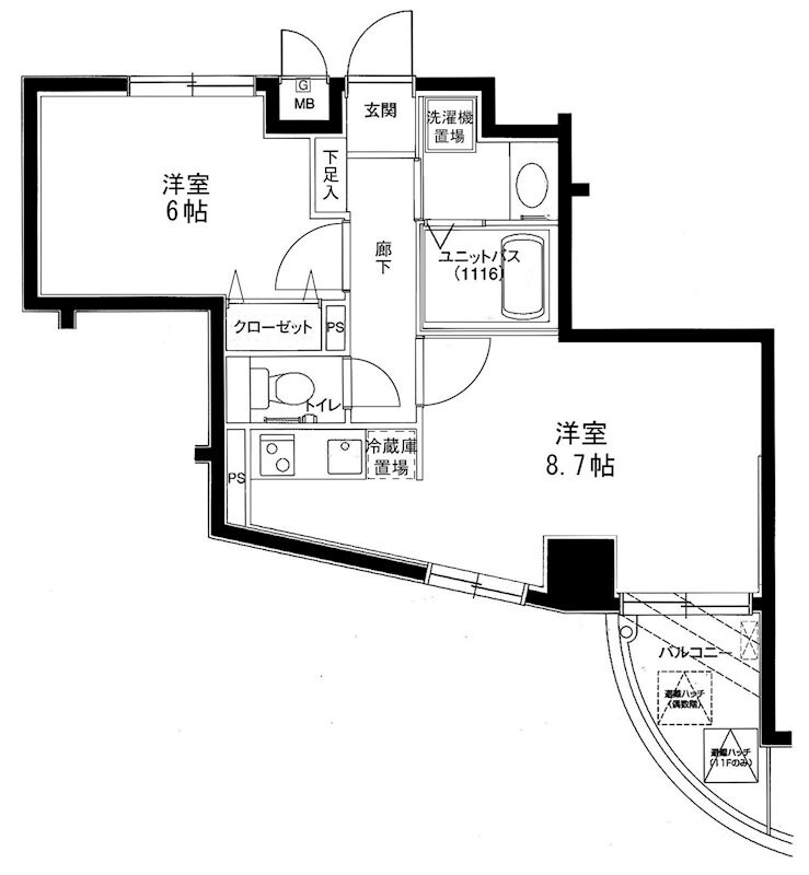 メインステージ西麻布Ⅱの物件間取画像