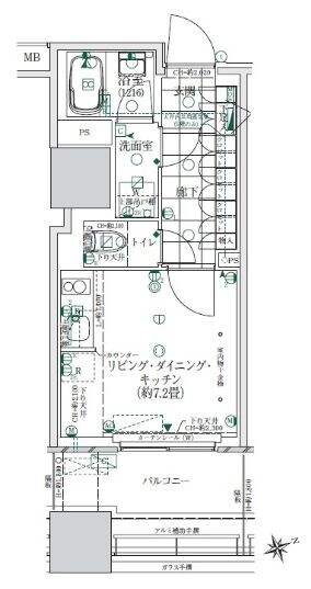 ローレルタワールネ浜松町の物件間取画像