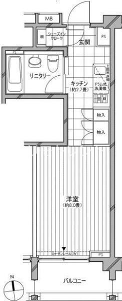 カスタリア麻布十番七面坂の物件間取画像