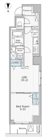 蔵前駅 徒歩8分 7階の物件間取画像