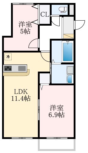 深井駅 徒歩21分 2階の物件間取画像