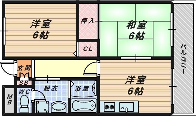 マスターズエル綾園20の物件間取画像