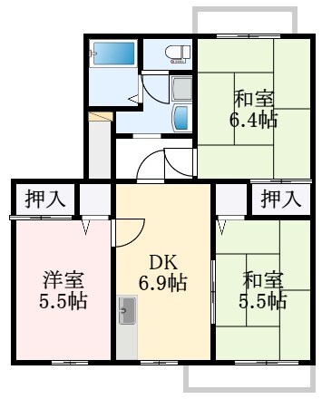 ラ・フォーレ深井E棟の物件間取画像