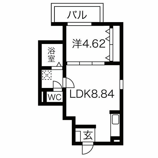 富木駅 徒歩3分 3階の物件間取画像