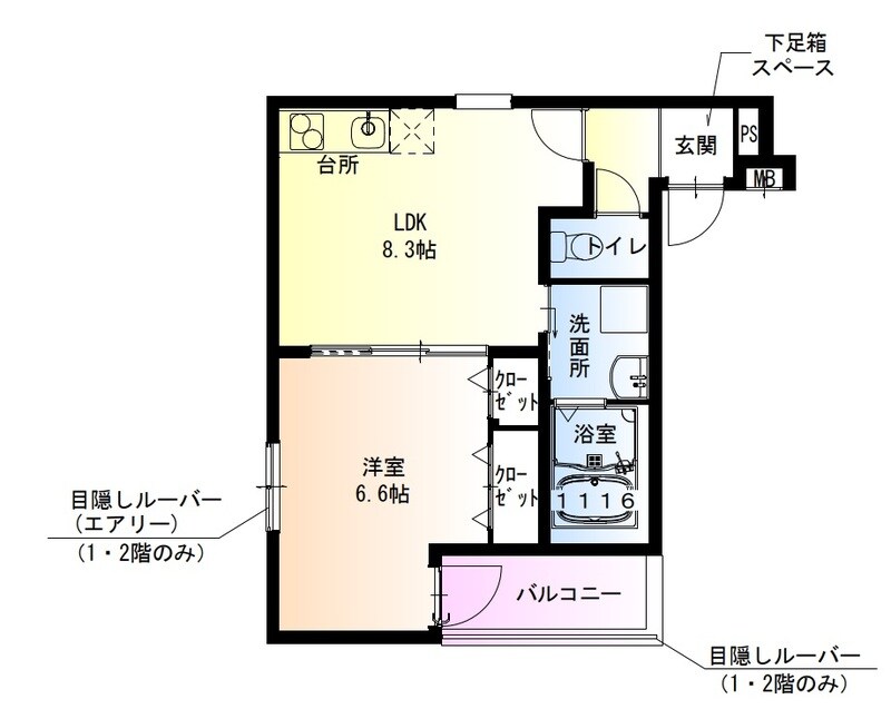 北助松駅 徒歩3分 3階の物件間取画像