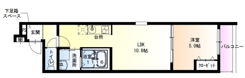 北助松駅 徒歩3分 3階の物件間取画像