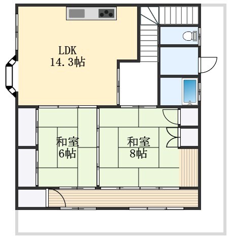 羽衣駅 徒歩3分 3階の物件間取画像