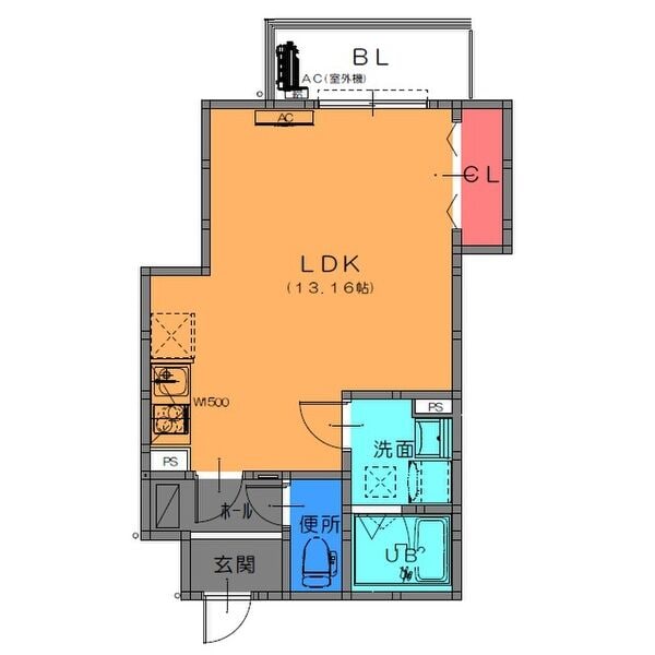 富木駅 徒歩3分 1階の物件間取画像