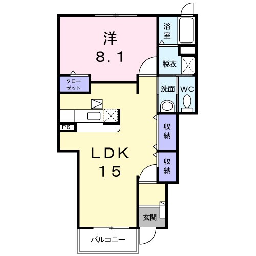 北信太駅 徒歩8分 1階の物件間取画像
