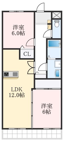 サンメゾン諏訪森の物件間取画像