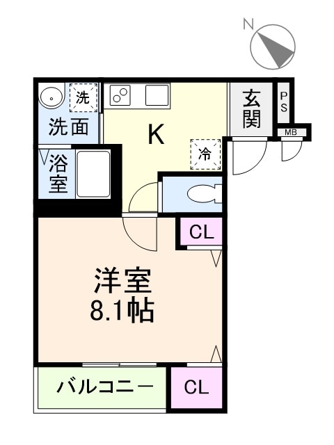 北助松駅 徒歩5分 3階の物件間取画像