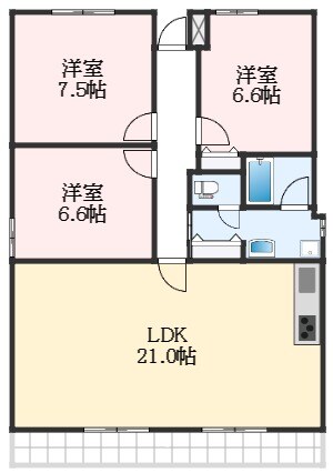 メイプルコート諏訪ノ森の物件間取画像