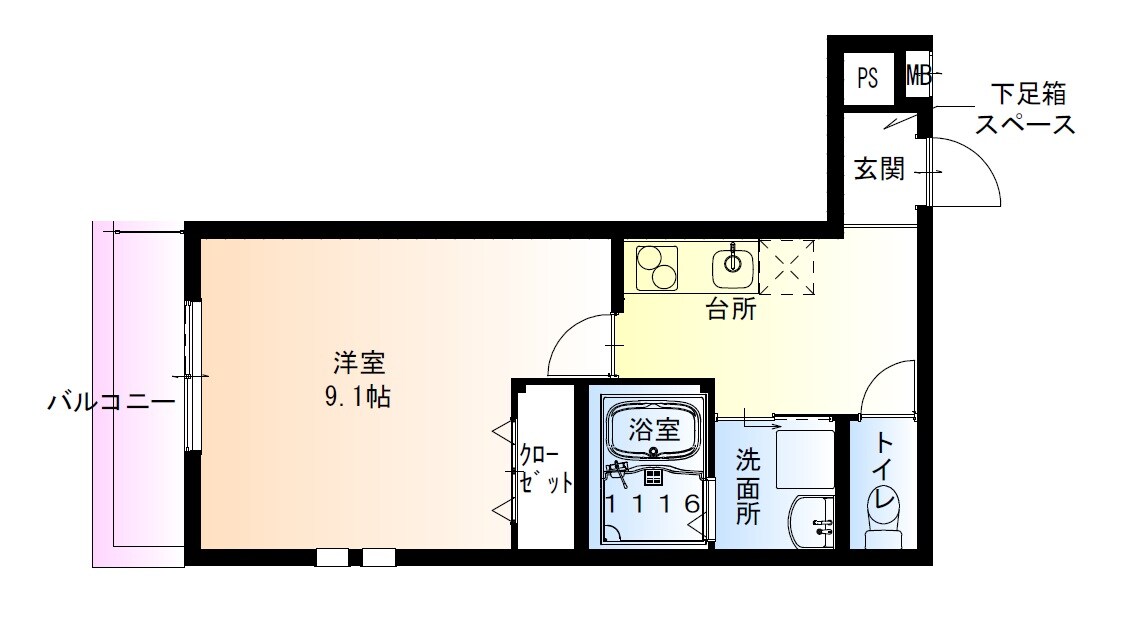 フジパレス高石千代田Ⅰ番館の物件間取画像