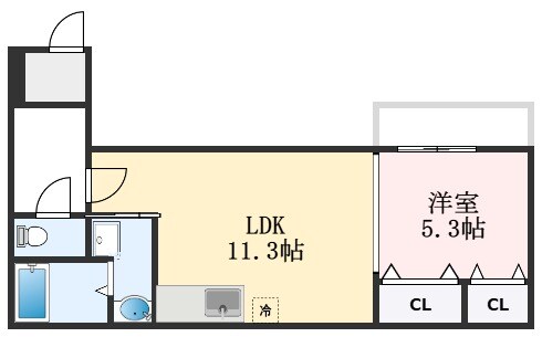 和泉府中駅 徒歩5分 2階の物件間取画像