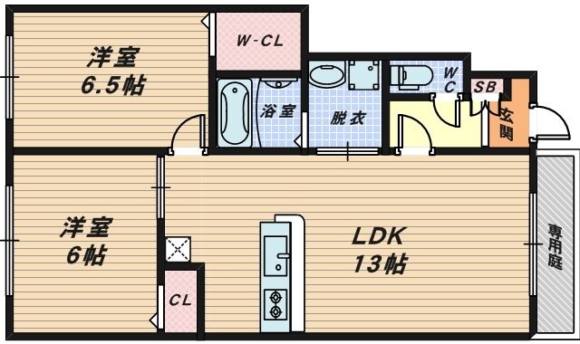 ベルリード神野町の物件間取画像