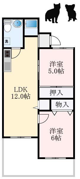 バッハレジデンス深井の物件間取画像