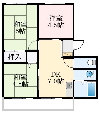 サンシティ深井A棟の物件間取画像