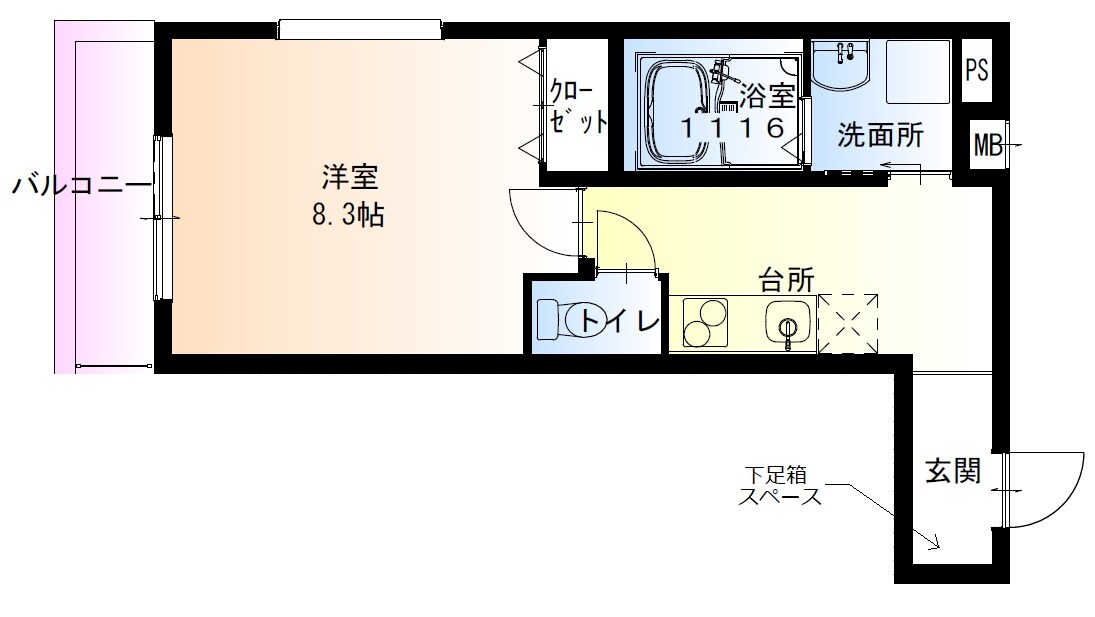 フジパレス泉大津ノースの物件間取画像