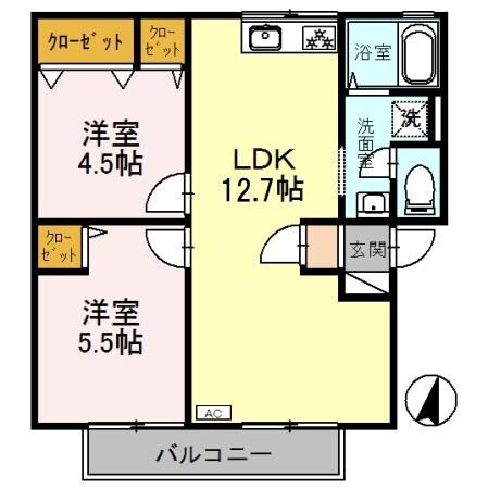 ブランミュールの物件間取画像
