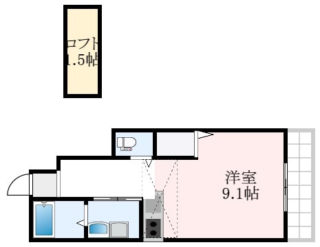 あんしん+八田寺町08-1043の物件間取画像