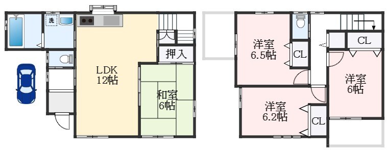 浜寺南町貸家の物件間取画像