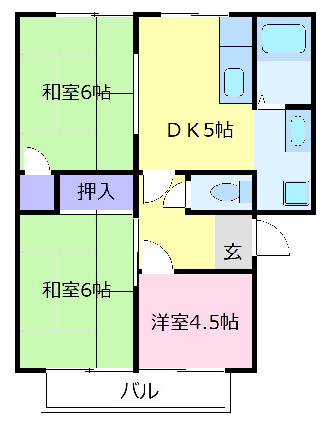 ドミール上田の物件間取画像