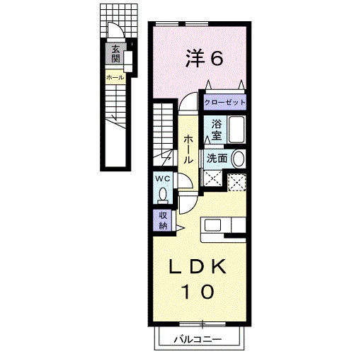 浜寺公園駅 徒歩12分 2階の物件間取画像