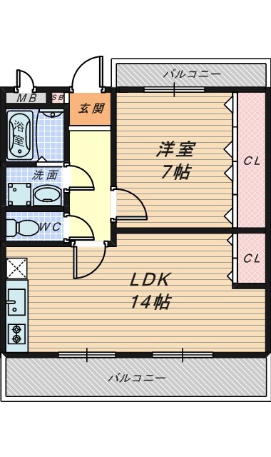 ＡＸＩＳ浜寺公園の物件間取画像