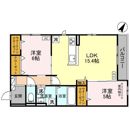 北信太駅 徒歩12分 1階の物件間取画像