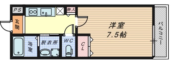 石津川駅 徒歩15分 3階の物件間取画像