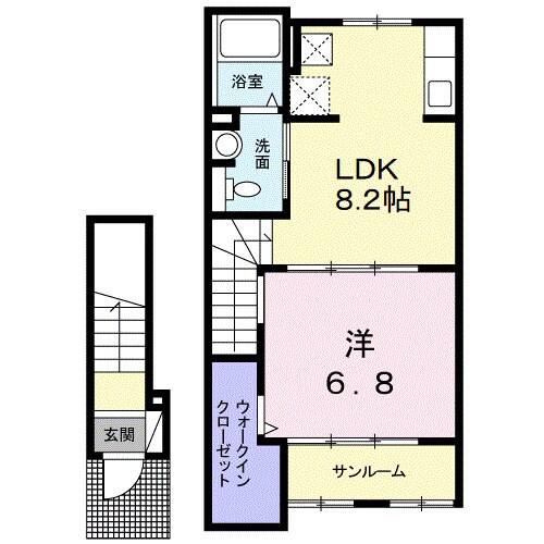 カンフリエⅡの物件間取画像