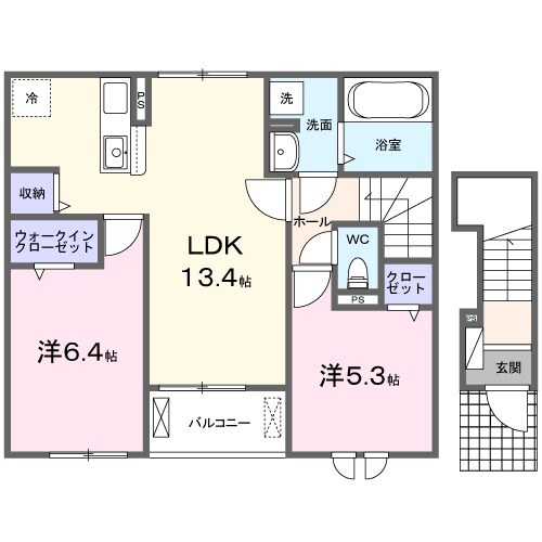 津久野駅 徒歩10分 2階の物件間取画像