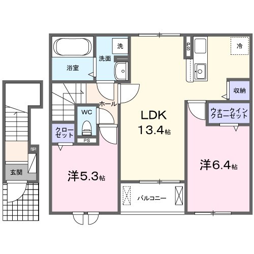 津久野駅 徒歩10分 2階の物件間取画像