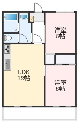 ハイツ菅原B棟の物件間取画像