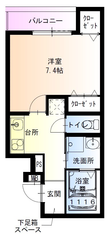 フジパレス堺諏訪森Ⅱ番館の物件間取画像