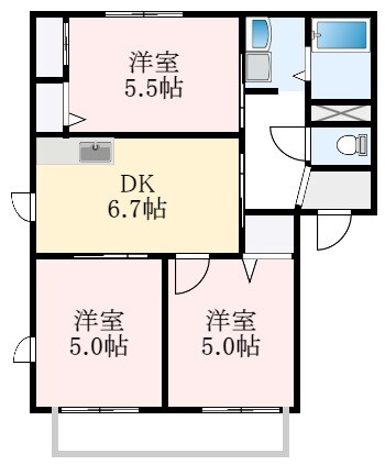 プルミエ和泉Aの物件間取画像