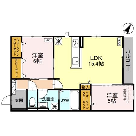 北信太駅 徒歩12分 2階の物件間取画像