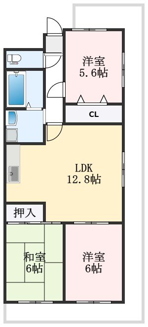 高石駅 徒歩8分 2階の物件間取画像